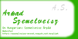 arpad szemelveisz business card